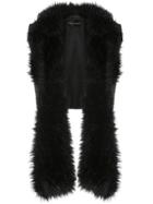 Comme Des Garçons Pre-owned 1989 Faux Fur Stole Vest - Black