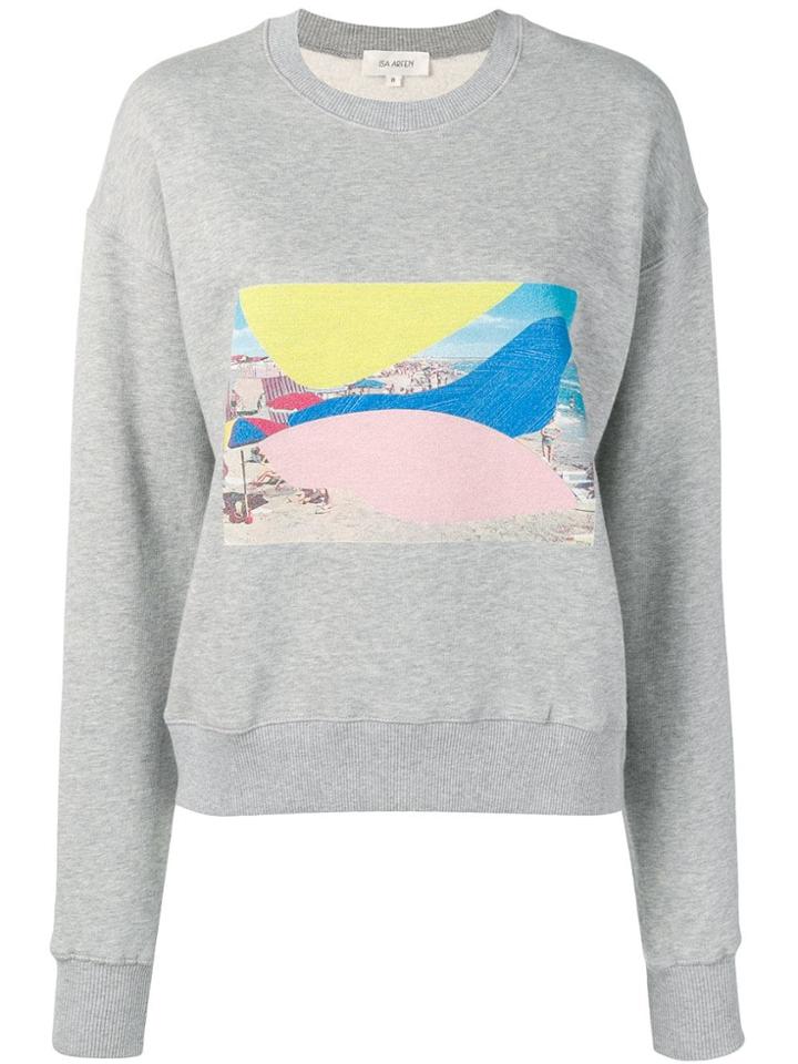 Isa Arfen Beach Print Sweatshirt - Grey