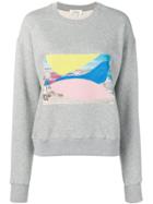 Isa Arfen Beach Print Sweatshirt - Grey