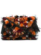 Antik Batik Floral Embellished Shoulder Bag - Black