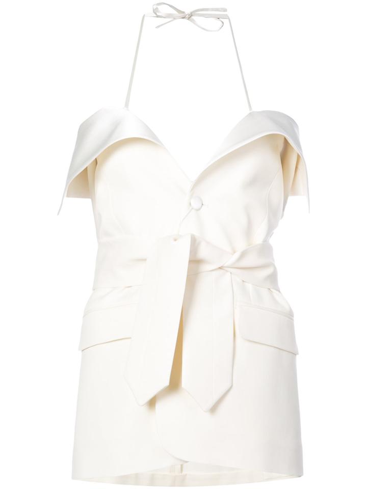 Maison Margiela Fitted Tailored Dress - White