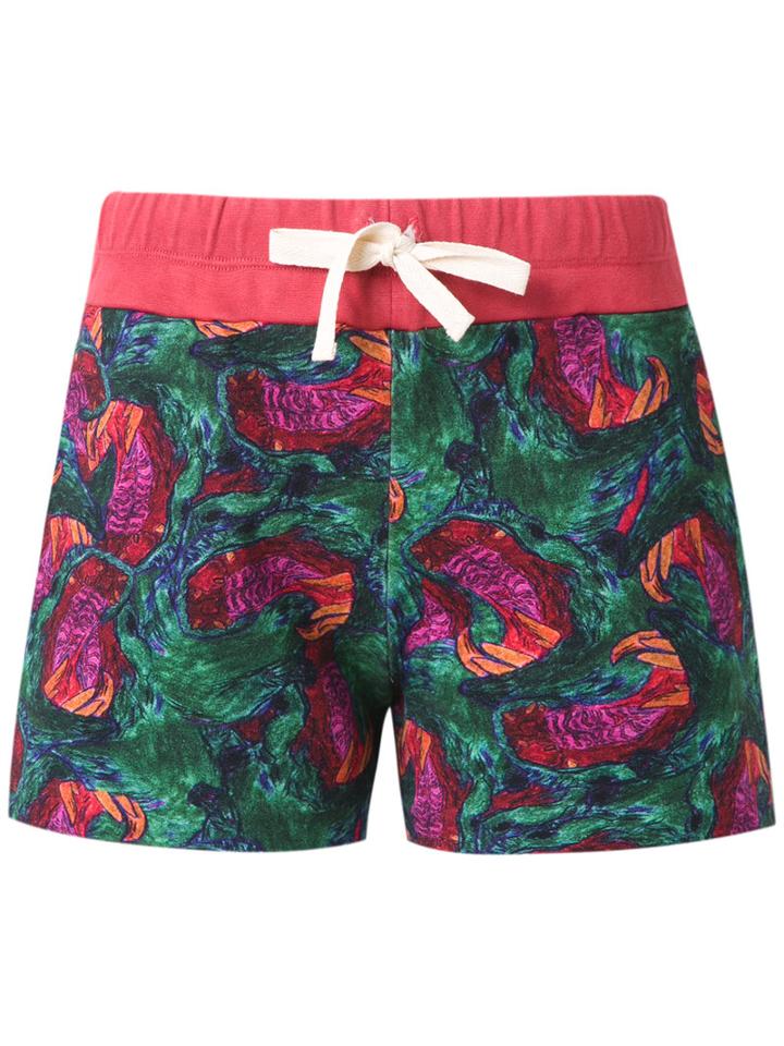 Isolda - Printed Shorts - Women - Cotton - 36, Pink/purple, Cotton