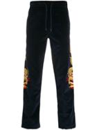 Maharishi Embroidered Chinese Dragon Track Pants - Blue