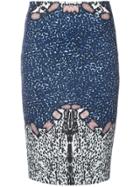 Derek Lam 10 Crosby Tiered Ruffle Mini Skirt - Blue