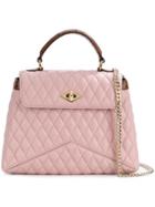 Ballantyne Quilted Shoulder Satchel - Pink & Purple