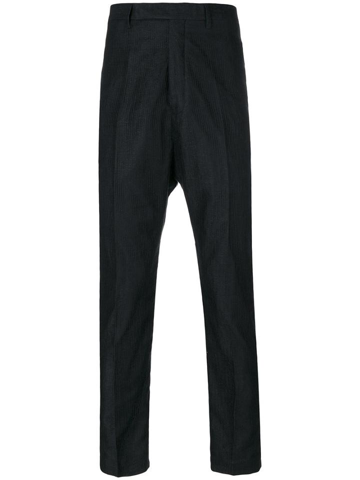 Rick Owens - Tailored Trousers - Men - Cotton/linen/flax/cupro - 48, Black, Cotton/linen/flax/cupro