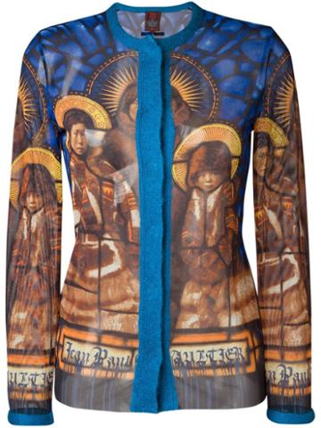 Jean Paul Gaultier Vintage Saint Print Cardigan