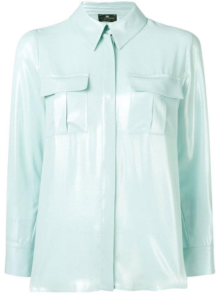 Elisabetta Franchi Loose Fitted Blouse - Blue
