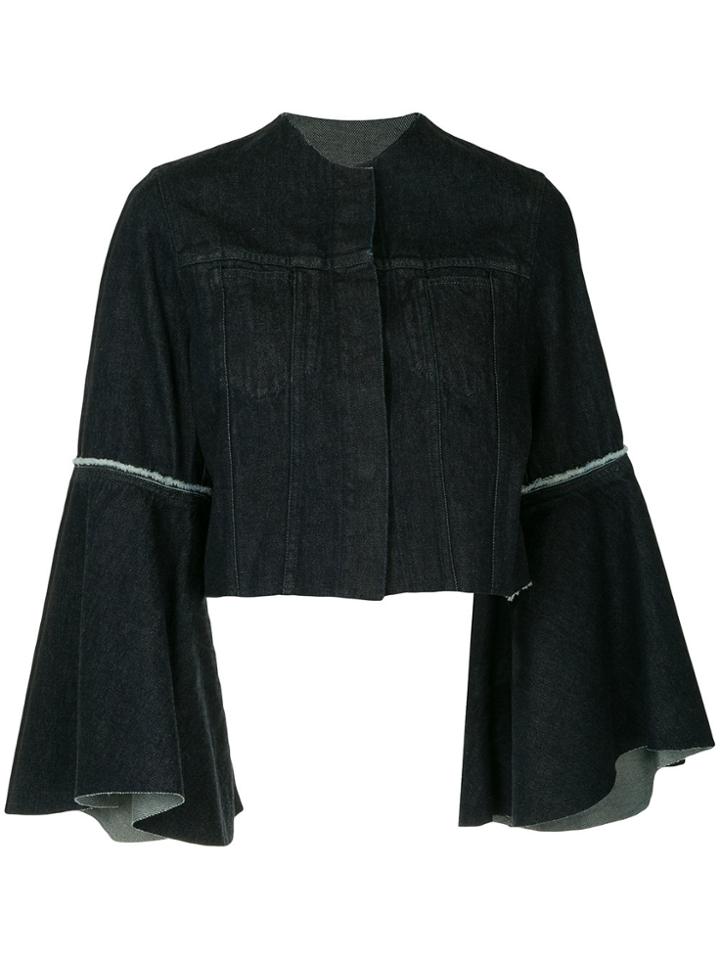 Maison Mihara Yasuhiro Flared Sleeve Denim Jacket - Blue