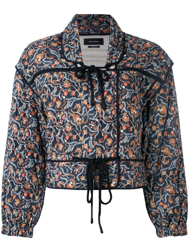 Isabel Marant - Quilted Tie-up Jacket - Women - Silk/cotton - 38, Silk/cotton