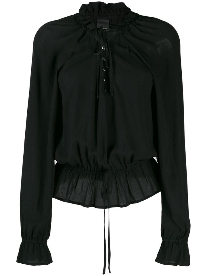 Pinko Bell Sleeve Blouse - Black