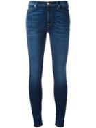 7 For All Mankind Skinny Cropped Jeans, Women's, Size: 31, Blue, Cotton/polyester/spandex/elastane/lyocell