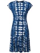 Proenza Schouler Tie Dye Short Sleeve Dress - Blue