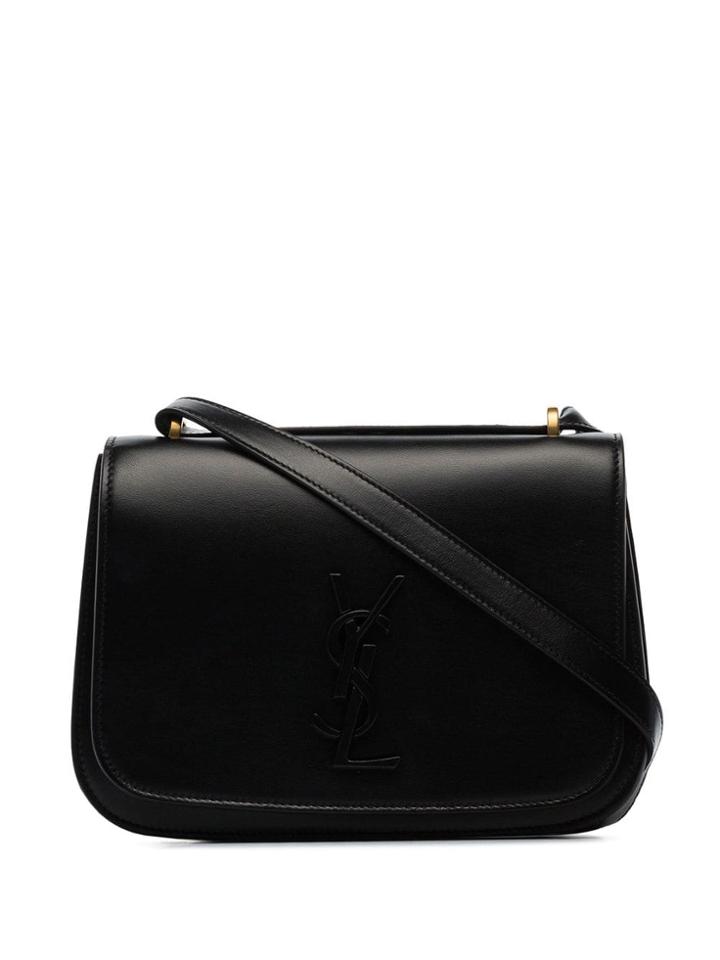 Saint Laurent Black Spontini Leather Satchel Shoulder Bag