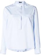 Jil Sander Navy Oversized Pocket Shirt - Blue