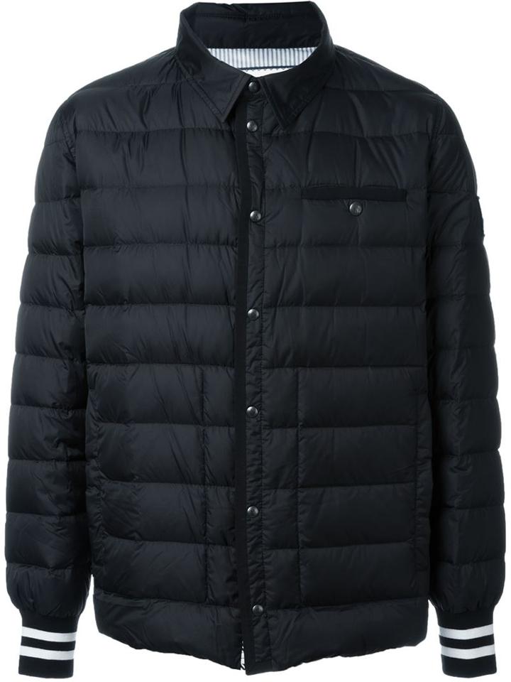 Moncler Gamme Bleu Striped Cuff Padded Jacket