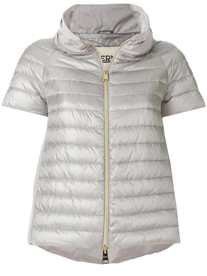 Herno Cropped Down Jacket - Grey