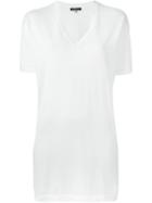 Ann Demeulemeester V-neck T-shirt, Women's, Size: 38, White, Cotton/cashmere