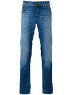 Jacob Cohen Stonewashed Slim-fit Jeans, Men's, Size: 38, Blue, Cotton/polyester/spandex/elastane