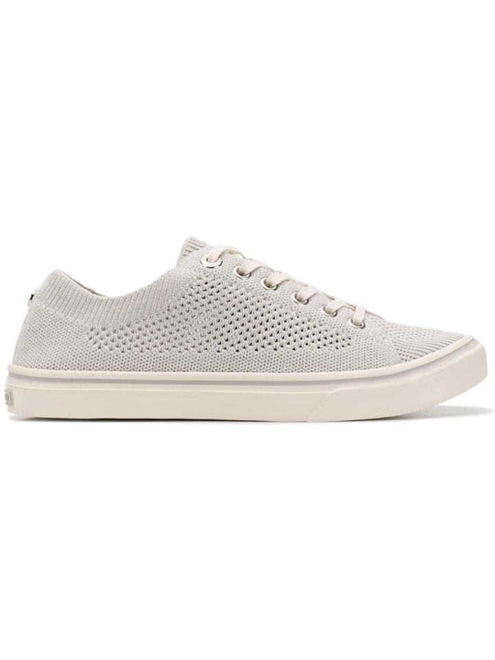 Tommy Hilfiger Knit Lace-up Sneakers - Grey