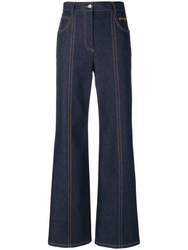 Msgm Palazzo Jeans - Blue
