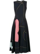 Roksanda Printed Midi Dress - Black