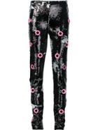 Jeremy Scott 'holey Sequin' Trousers - Black