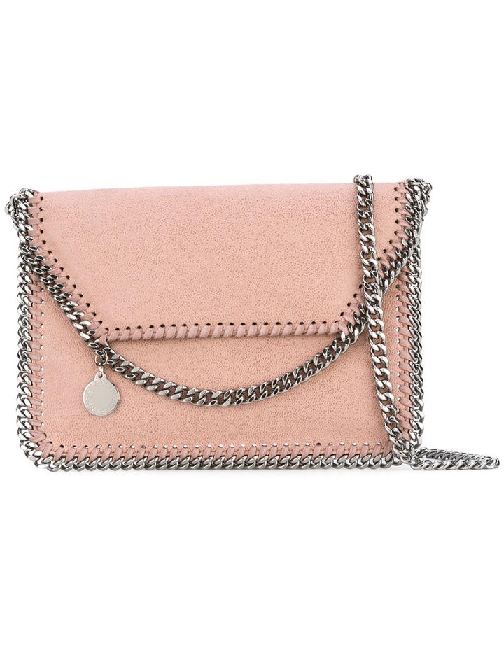 Stella Mccartney - Chain Trim Shoulder Bag - Women - Artificial Leather/metal - One Size, Women's, Pink/purple, Artificial Leather/metal