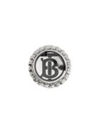 Burberry Monogrammed Bottle Cap Brooch - Metallic