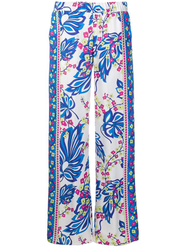 P.a.r.o.s.h. Floral Print Trousers - White