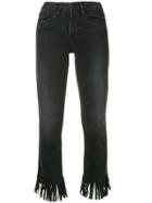 Frame Fringed Edge Jeans - Black