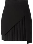 Fausto Puglisi Layered Pleated Skirt, Women's, Size: 40, Black, Silk/acetate/virgin Wool