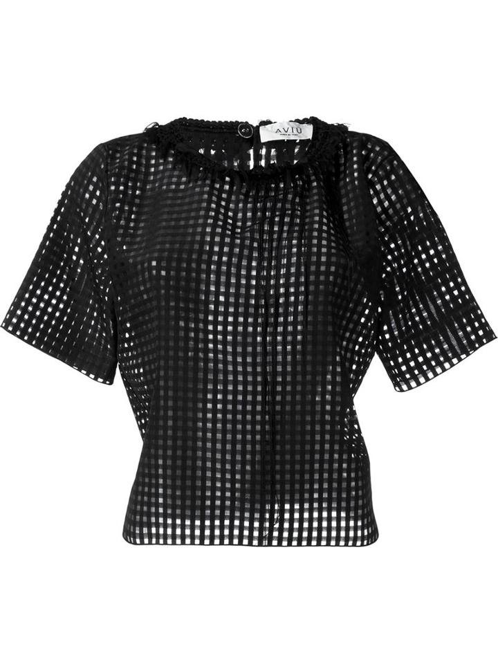 Aviù Perforated Sheer T-shirt