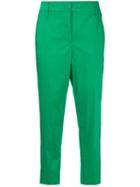Luisa Cerano - Cropped Trousers - Women - Cotton/polyamide/spandex/elastane - 42, Green, Cotton/polyamide/spandex/elastane