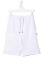 Gcds Kids Logo Drawstring Shorts - White