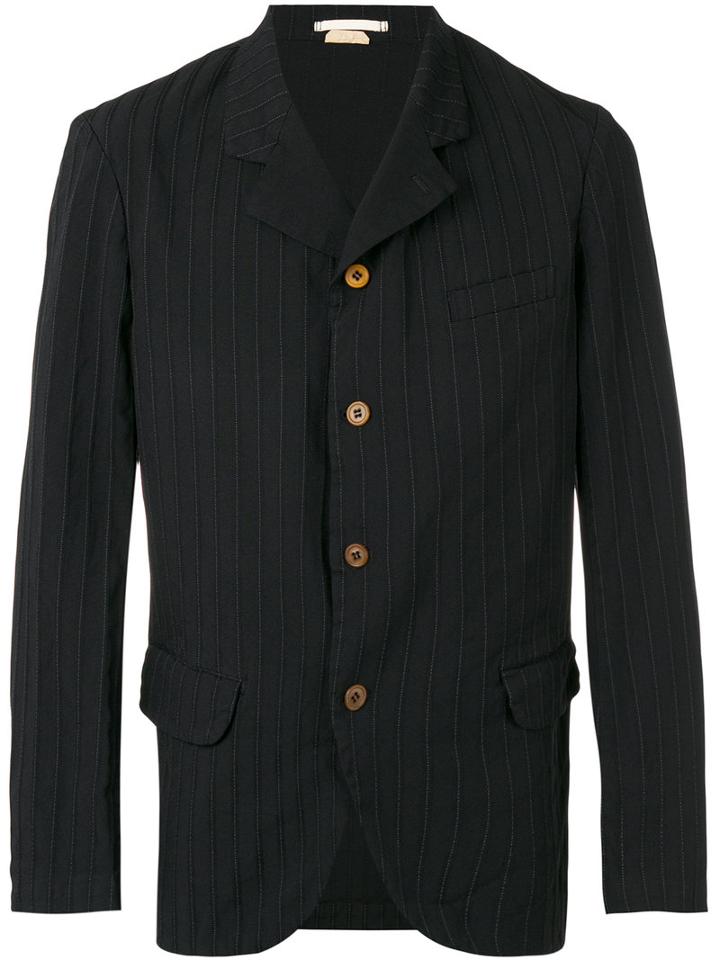 Comme Des Garçons Homme Plus - Striped Classic Blazer - Men - Polyester/cupro - M, Black, Polyester/cupro