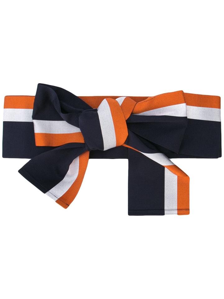 Sara Roka Striped Belt - Blue