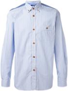 Junya Watanabe Comme Des Garçons Man Striped Panel Shirt, Men's, Size: Medium, Blue, Cotton