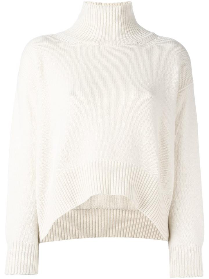 Ermanno Scervino Ribbed Cropped Jumper, Women's, Size: 40, Nude/neutrals, Cashmere/wool