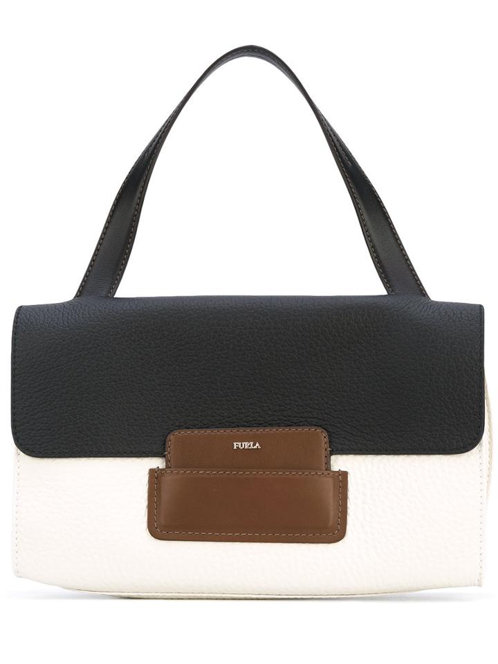 Furla - Colour Block Shoulder Bag - Women - Leather - One Size, Nude/neutrals, Leather
