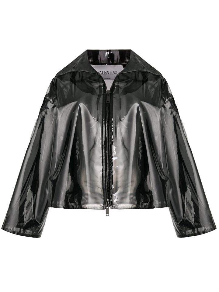 Valentino Transparent Raincoat - Black