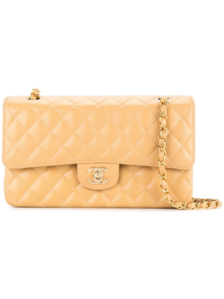 Chanel Vintage Quilted Double Flap Bag - Brown