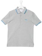 Boss Kids Striped Trim Polo Shirt, Boy's, Size: 14 Yrs, Grey