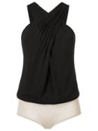 Egrey Wrap Bodysuit, Women's, Size: 38, Black, Polyester