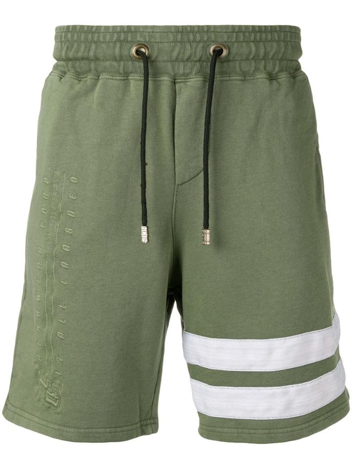 Gcds Logo Drawstring Casual Shorts - Green