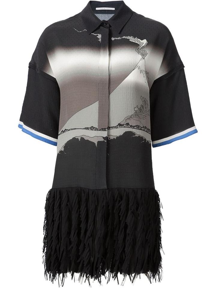 Marco De Vincenzo Frilled Hem Shirt Dress