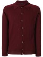 Prada Long Sleeve Buttoned Cardigan - Red