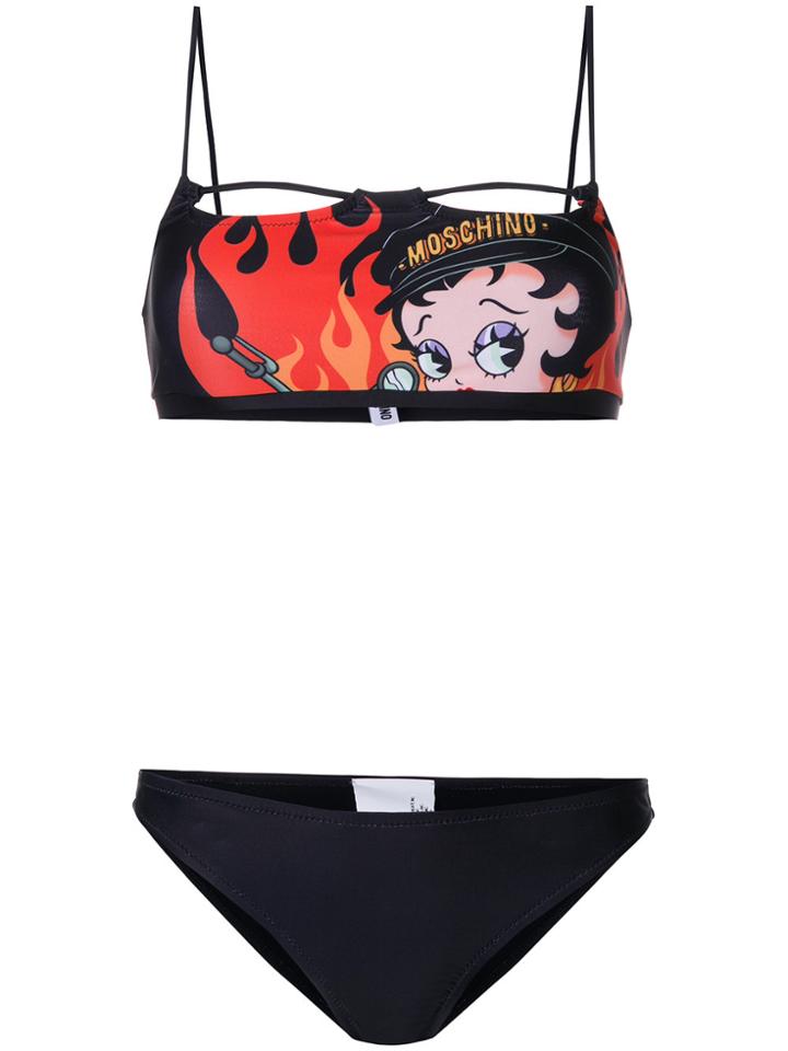 Moschino Sports-style Bikini - Black