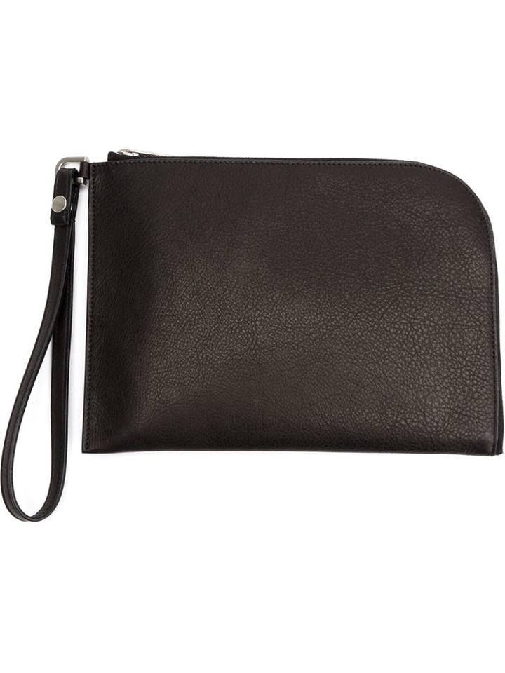 Rick Owens Curved Shape Clutch - Black