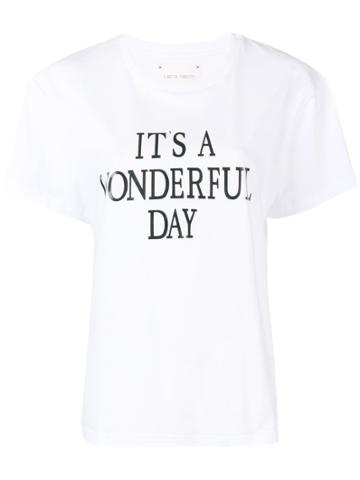 Alberta Ferretti It's A Wonderfull Day T-shirt - White
